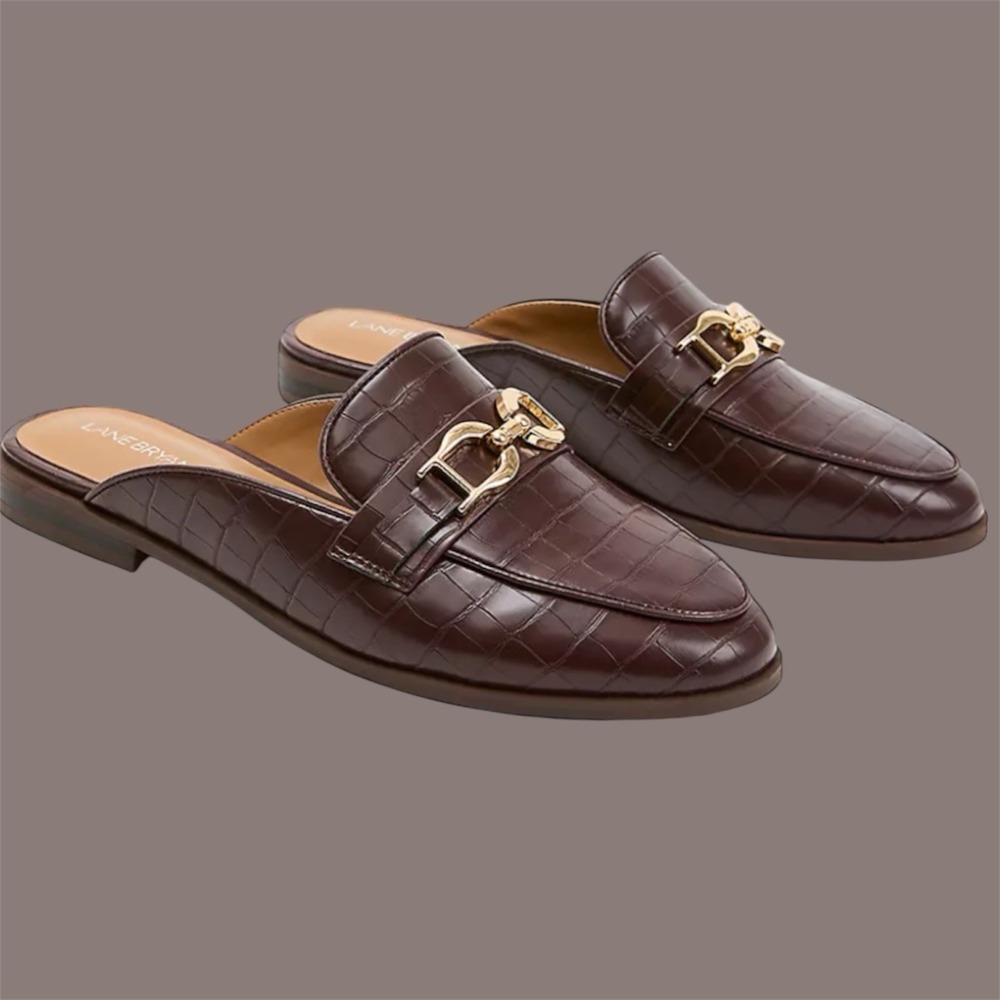 Lane Bryant Faux Leather Dressy Mules Slip On Shoes 10W